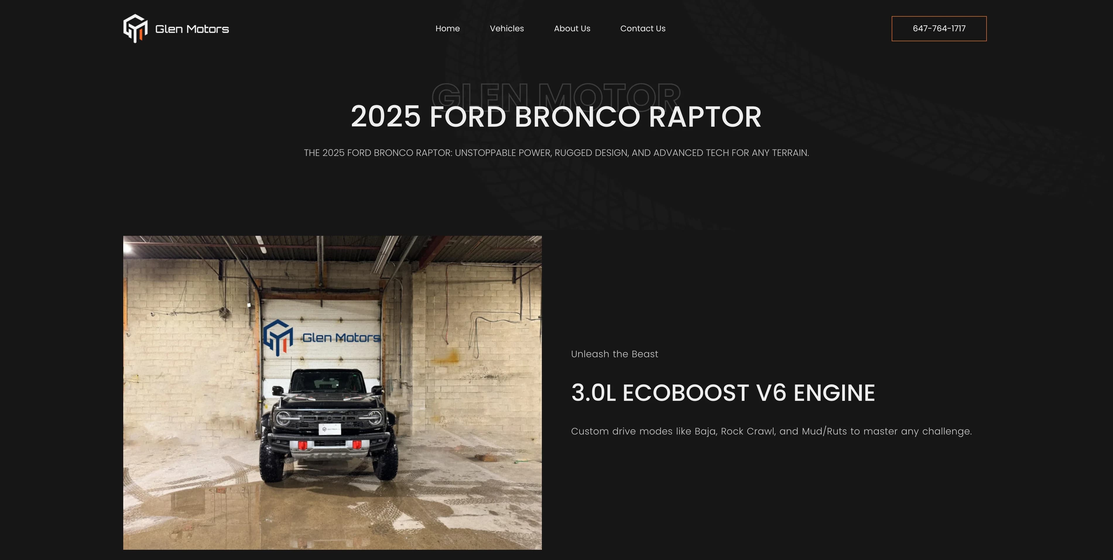 Glen Motors website