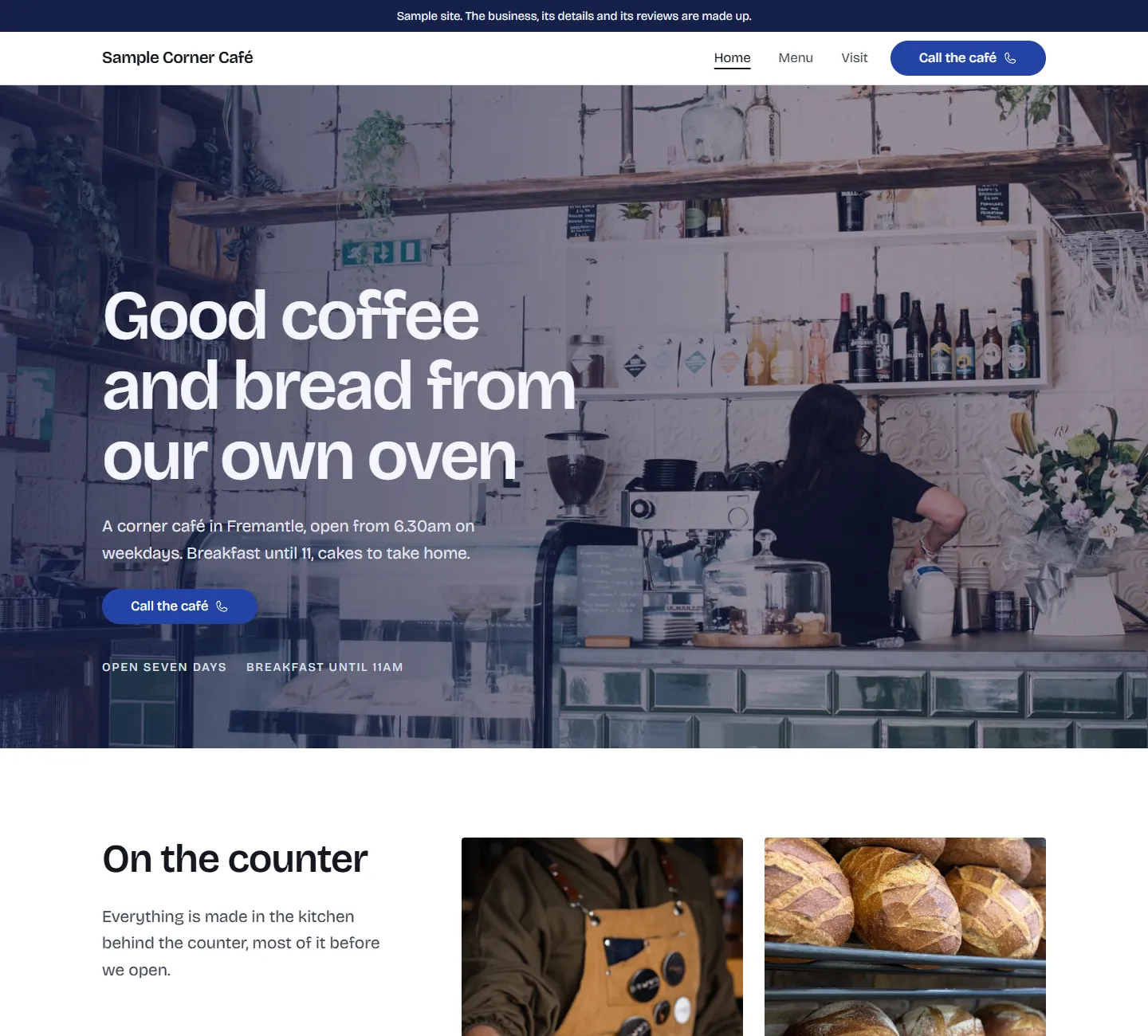 Quandong template demo, opens in a new tab