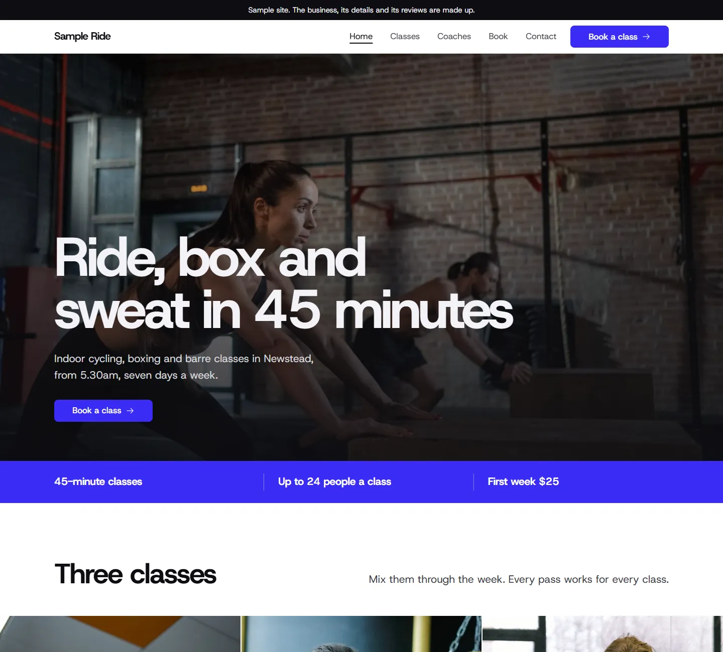 Brigalow template demo, opens in a new tab