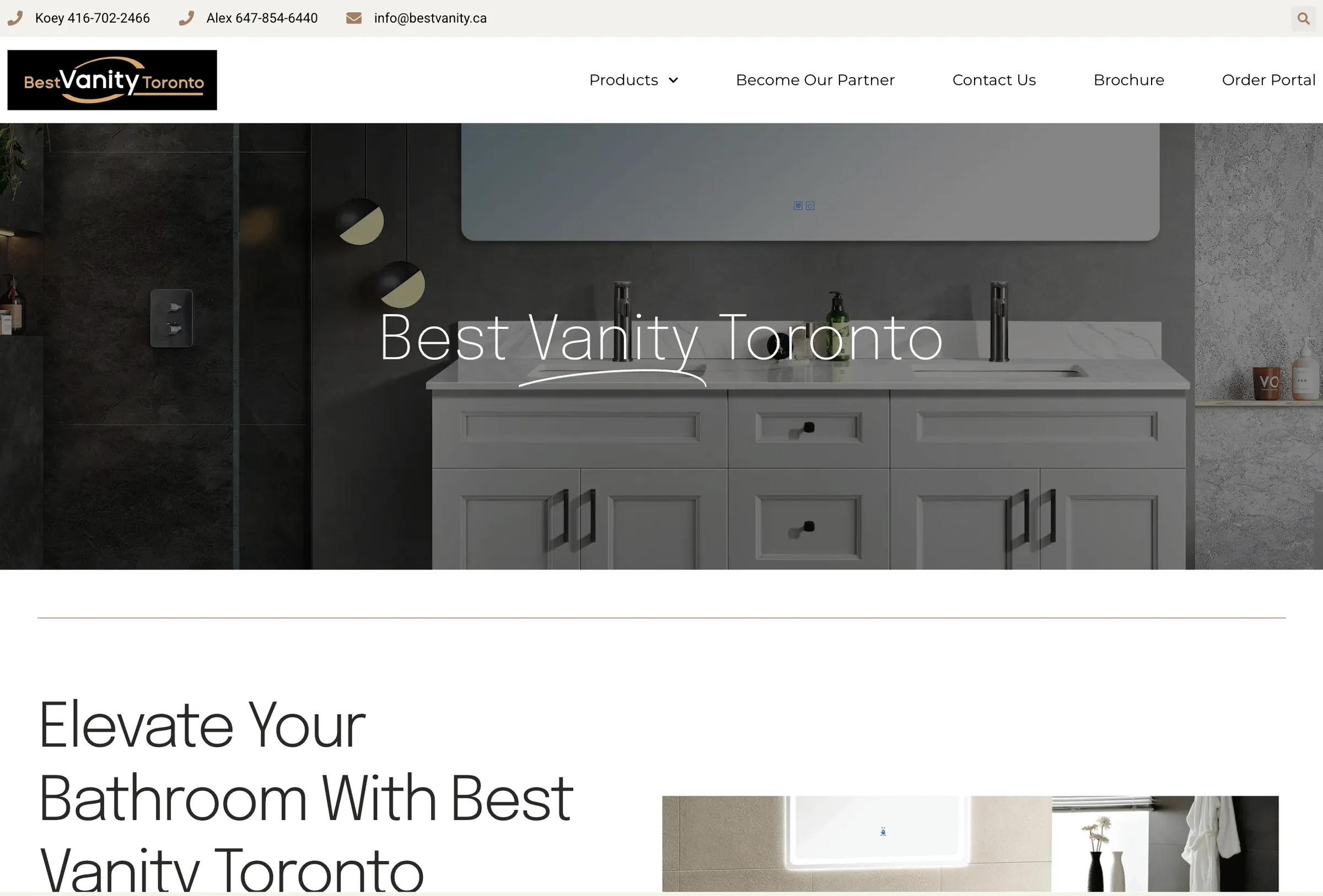 Best Vanity Toronto home page hero