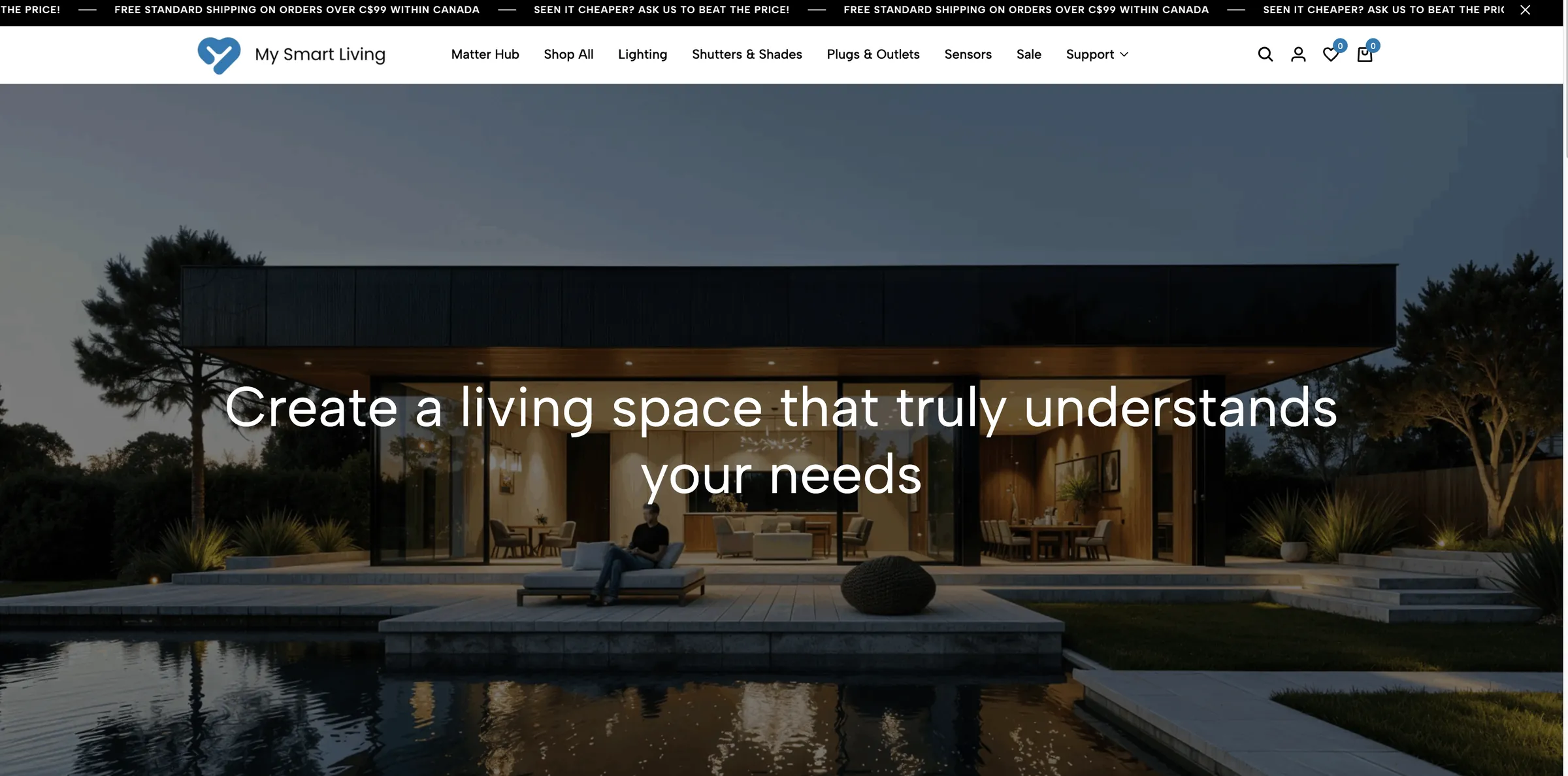 My Smart Living home page hero