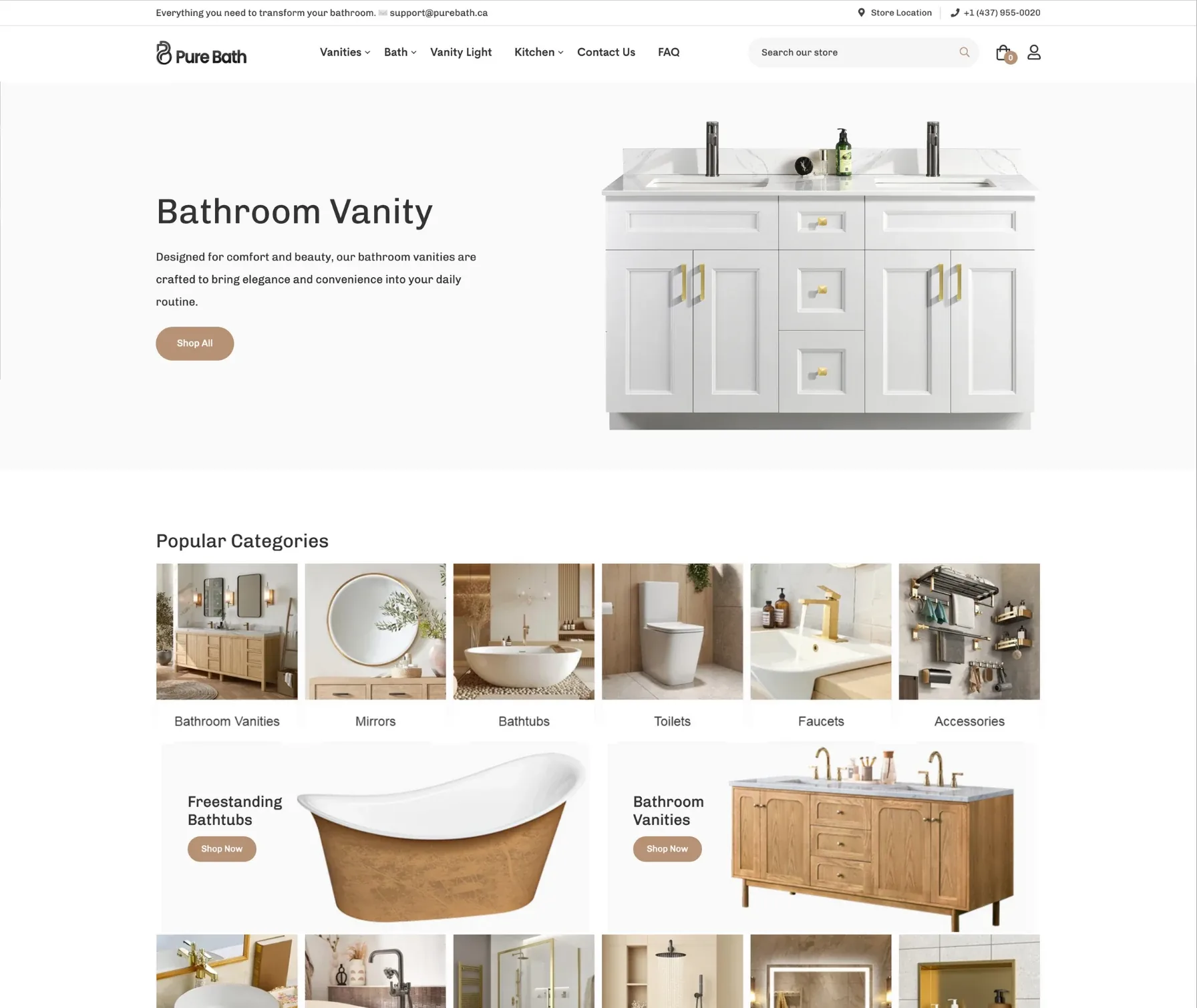 Pure Bath online store